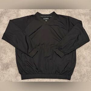FootJoy Men’s Black Golf V Neck Long Sleeve Pullover Windbreaker Size Medium
